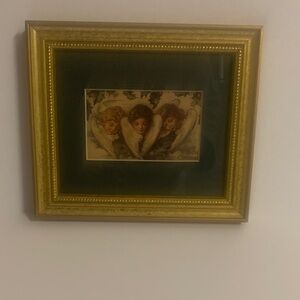 Classic Gold Framed Angelic Art Vintage